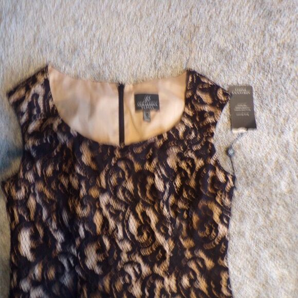 NWT Adrianna Papell black lace dress 4 - Picture 5 of 12